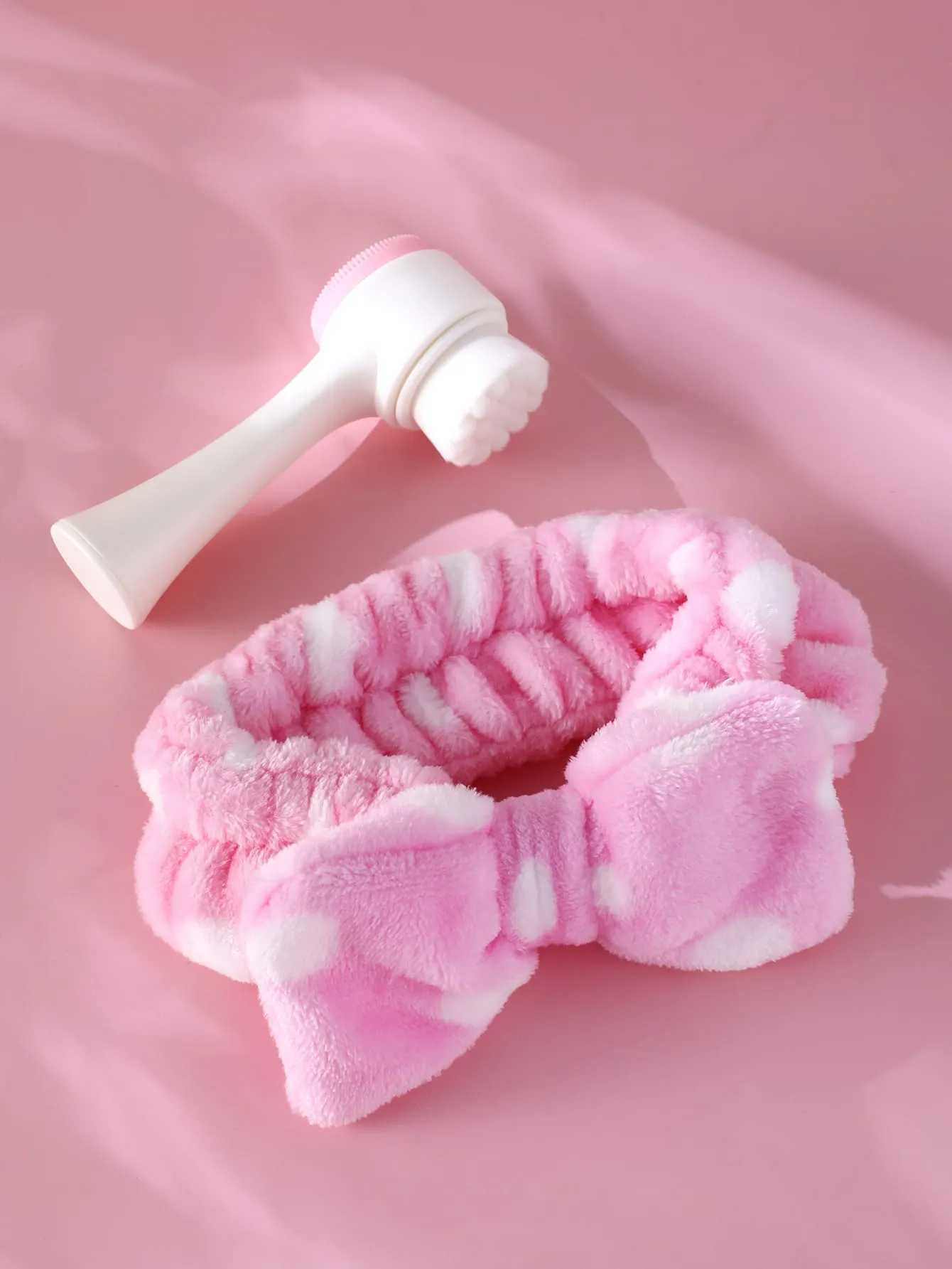 1pc Facial Cleansing Brush & 1pc Headband