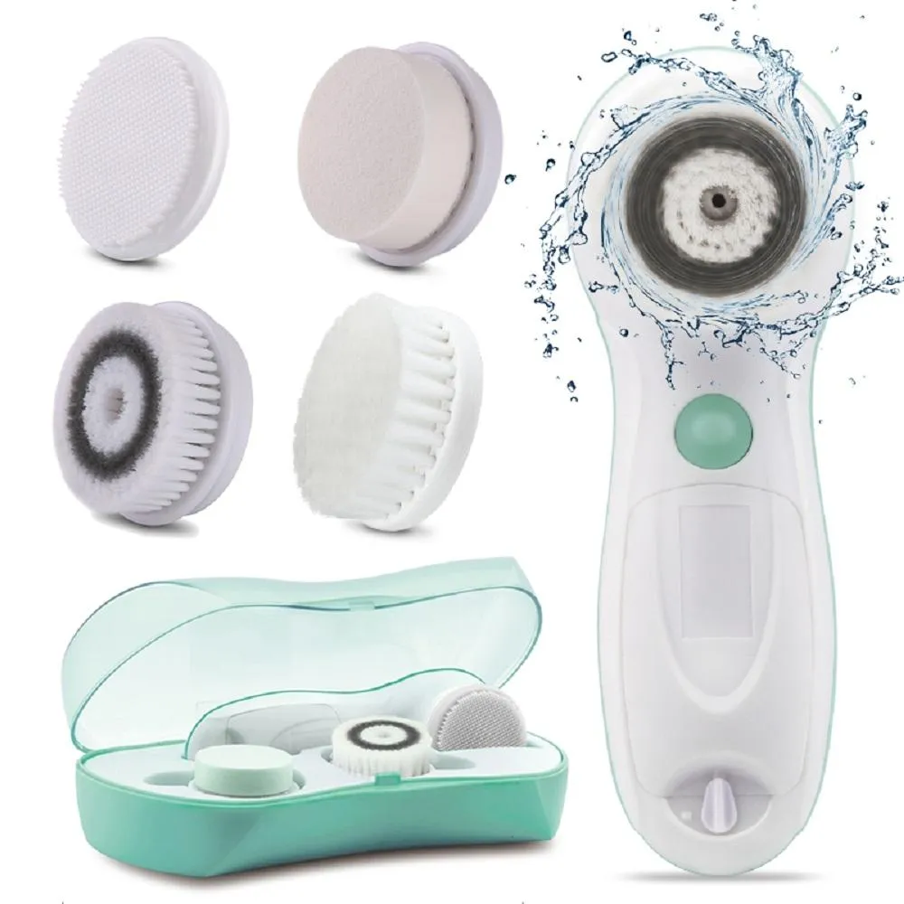 3 in1 Rotating Facial Cleansing Brush, 2 Speed Setting With Storage