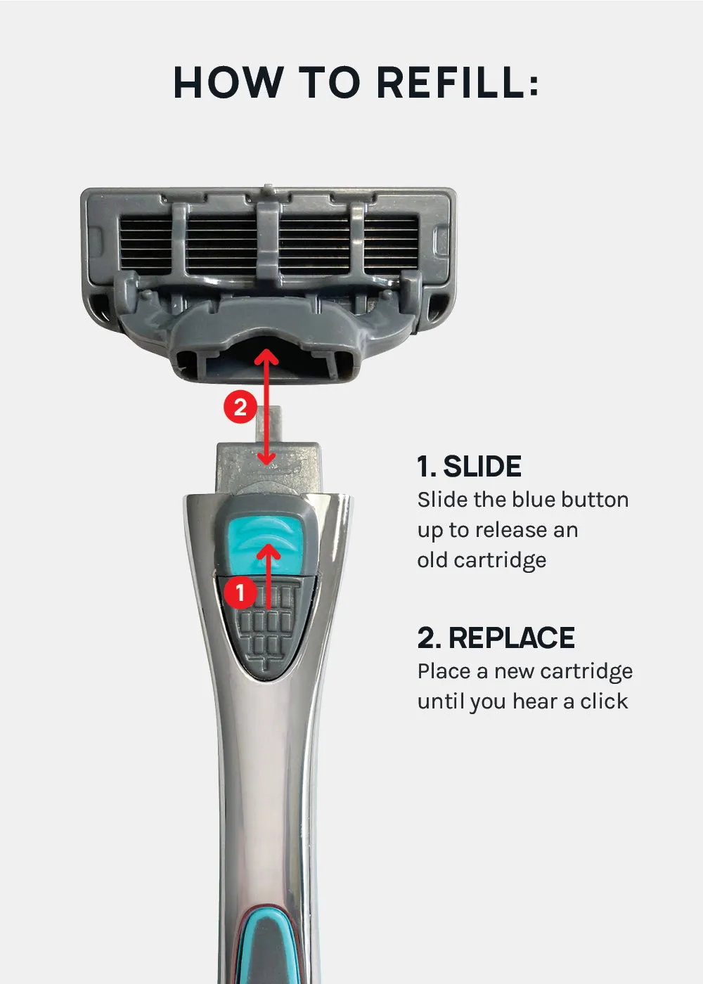 A2 Mens 6-Blade Refills