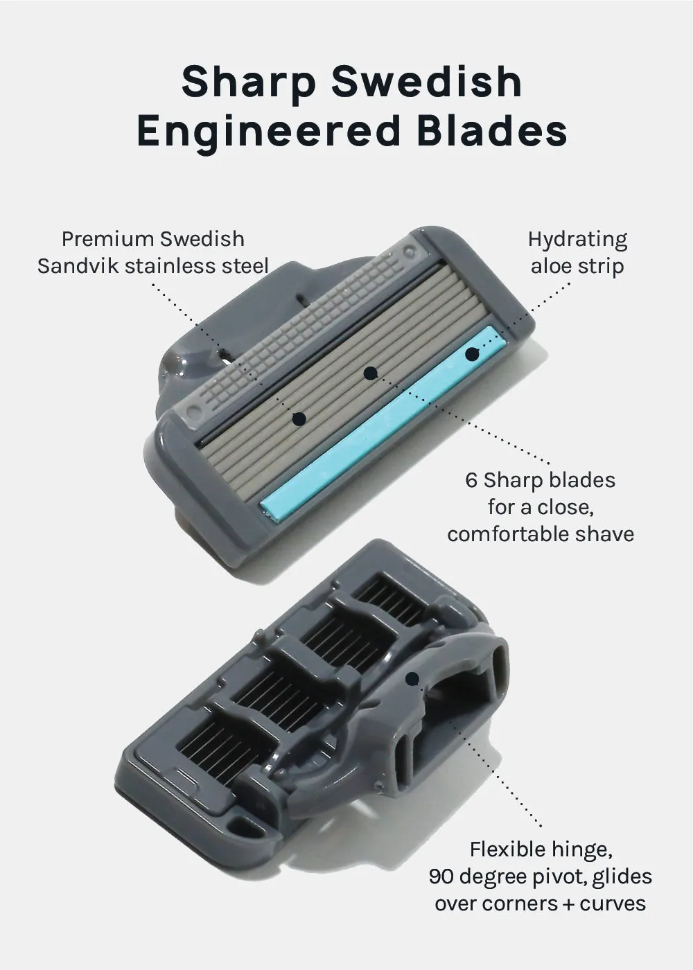 A2 Mens 6-Blade Refills