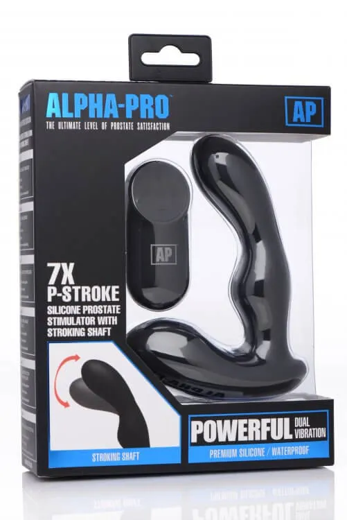 Alpha Pro 7X P-Stroke Silicone Prostate Stimulator | Vibration and Stroking Sensations