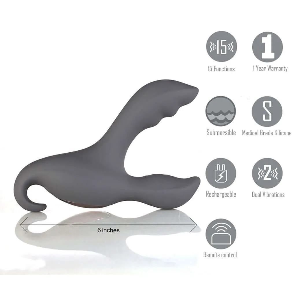 APOLLO PROSTATE MASSAGER DARK GREY RECHARGEABLE