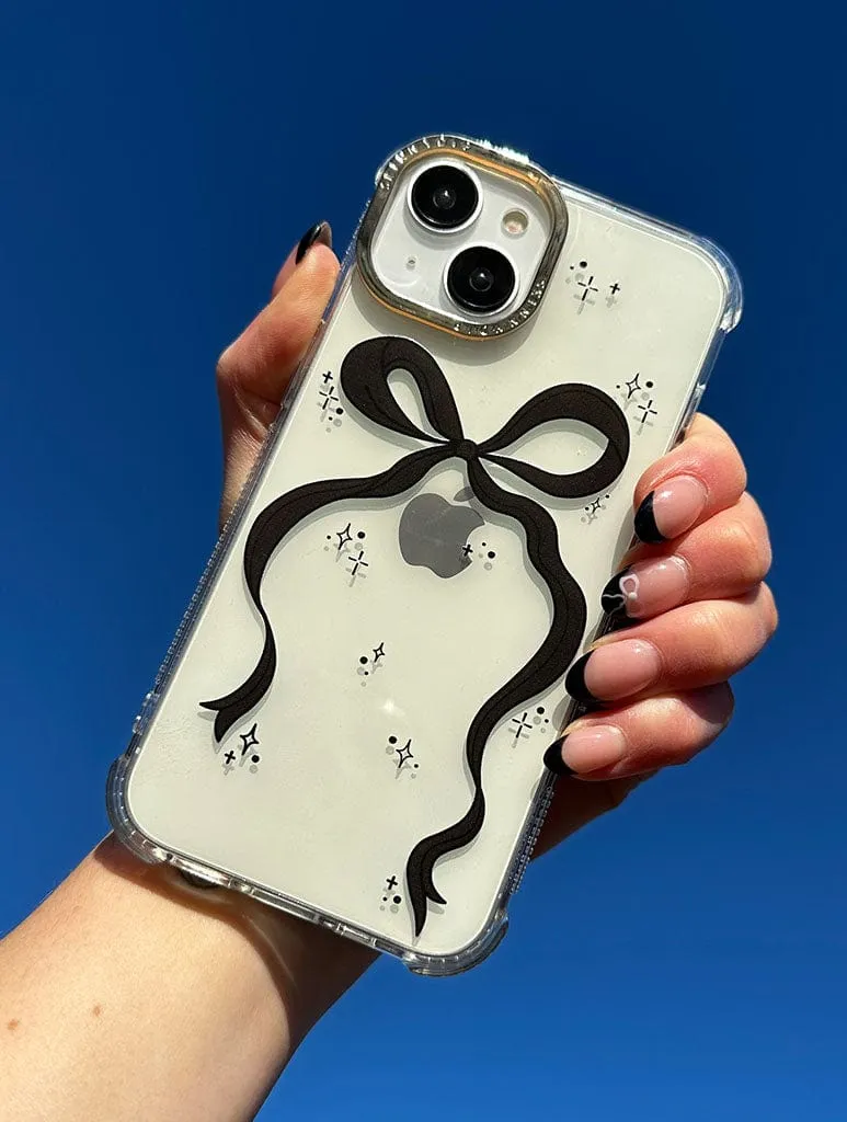 Black Bow Shock iPhone Case