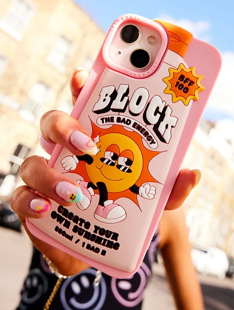 Block The Bad Energy Silicone iPhone Case