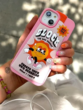 Block The Bad Energy Silicone iPhone Case