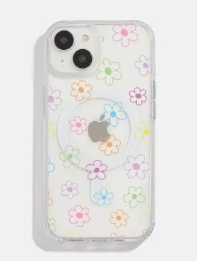 Colourful Flower Outline MagSafe iPhone Case