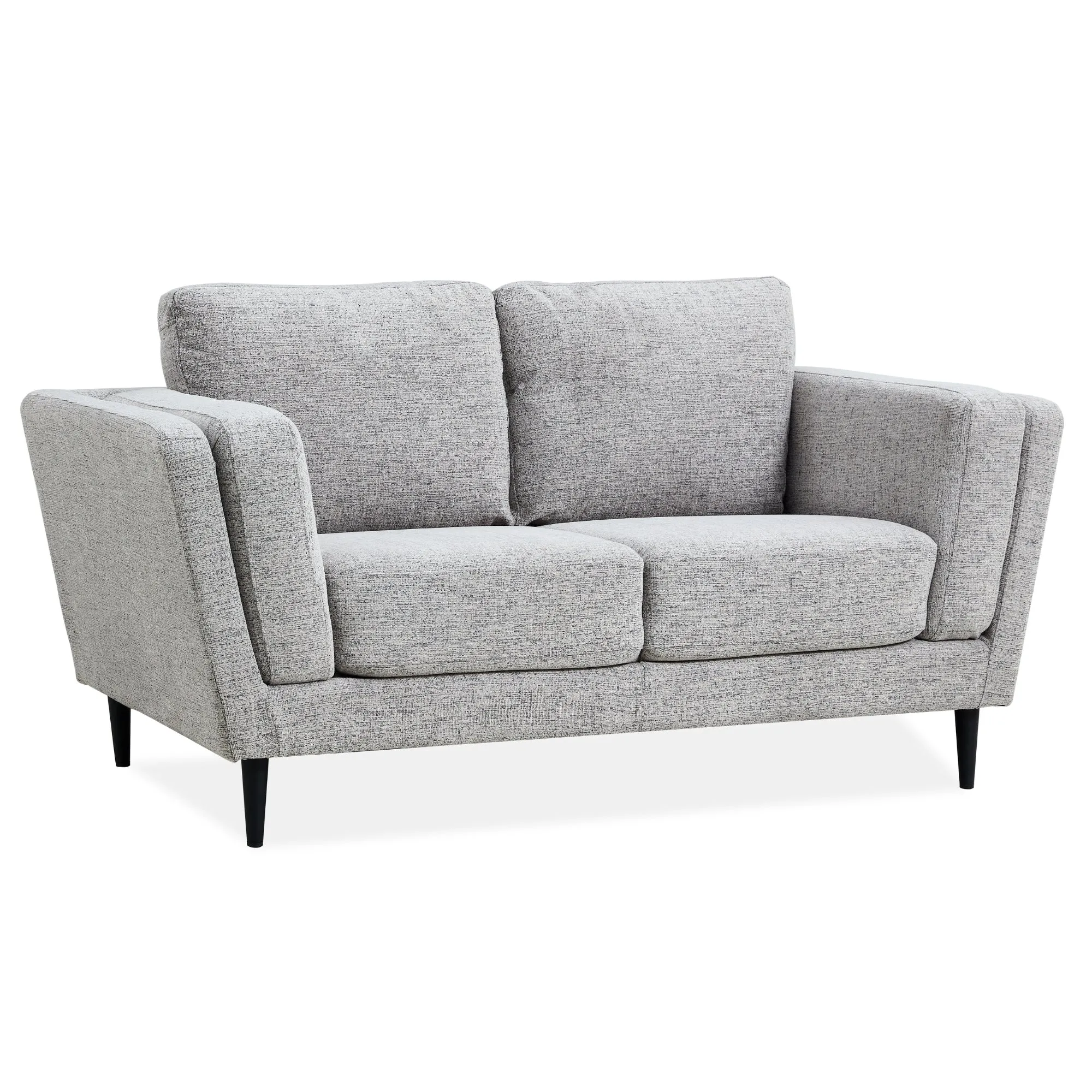 Durable 2-Seater Fabric Sofa with Steel Frame - Pepper