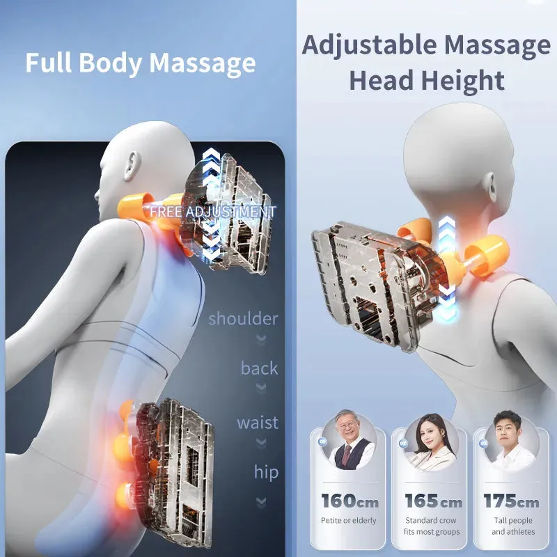 Electric Full Body Massage Cushion I Air Compress Heat Shiatsu Tapping Deep Kneading Vibration Back Massager Model MR1289