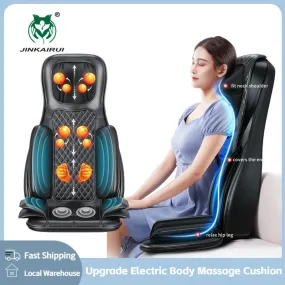 Electric Full Body Massage Cushion I Air Compress Heat Shiatsu Tapping Deep Kneading Vibration Back Massager Model MR1289