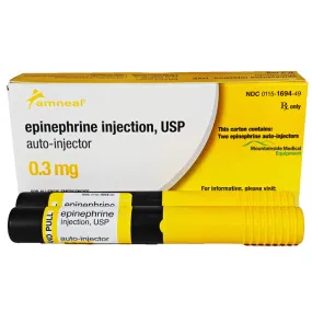 Epinephrine Auto-Injectior 0.3 mg Adult Strength Injection Pens (2-Pack) by Amneal