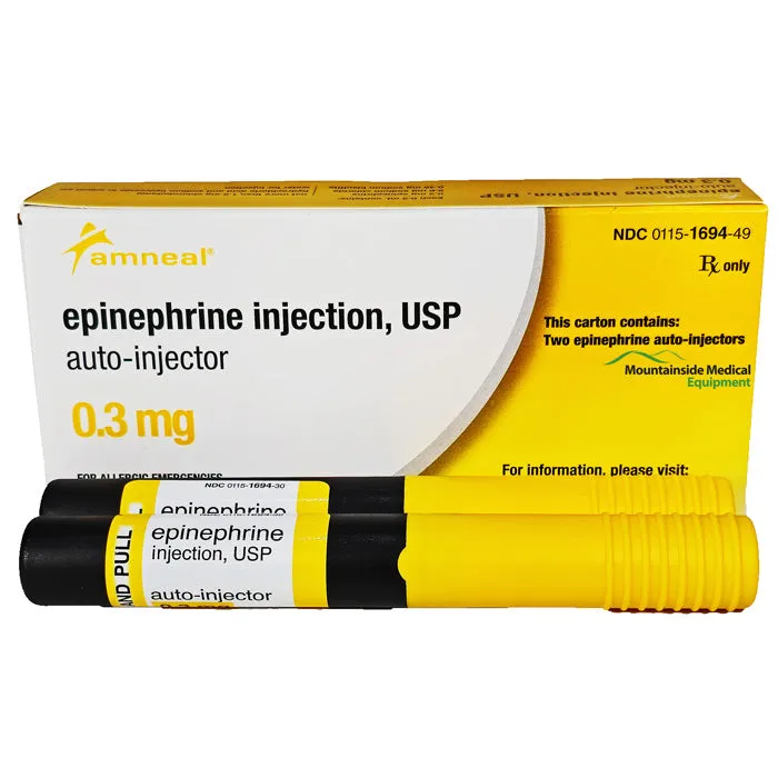 Epinephrine Auto-Injectior 0.3 mg Adult Strength Injection Pens (2-Pack) by Amneal