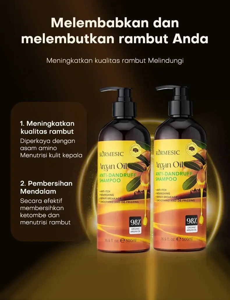 KORMESIC Argan oil Anti-Dandruff Moisturizing & Smoothning Shampoo 500ml