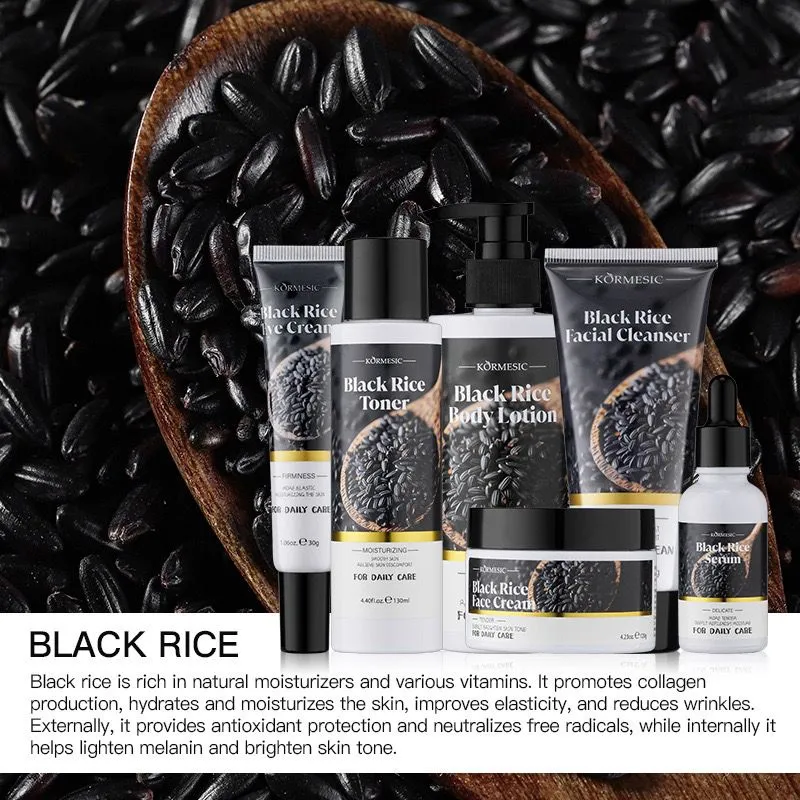 KORMESIC refreshing and natural skin care moisturizing black rice series