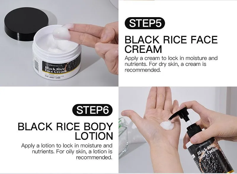 KORMESIC refreshing and natural skin care moisturizing black rice series