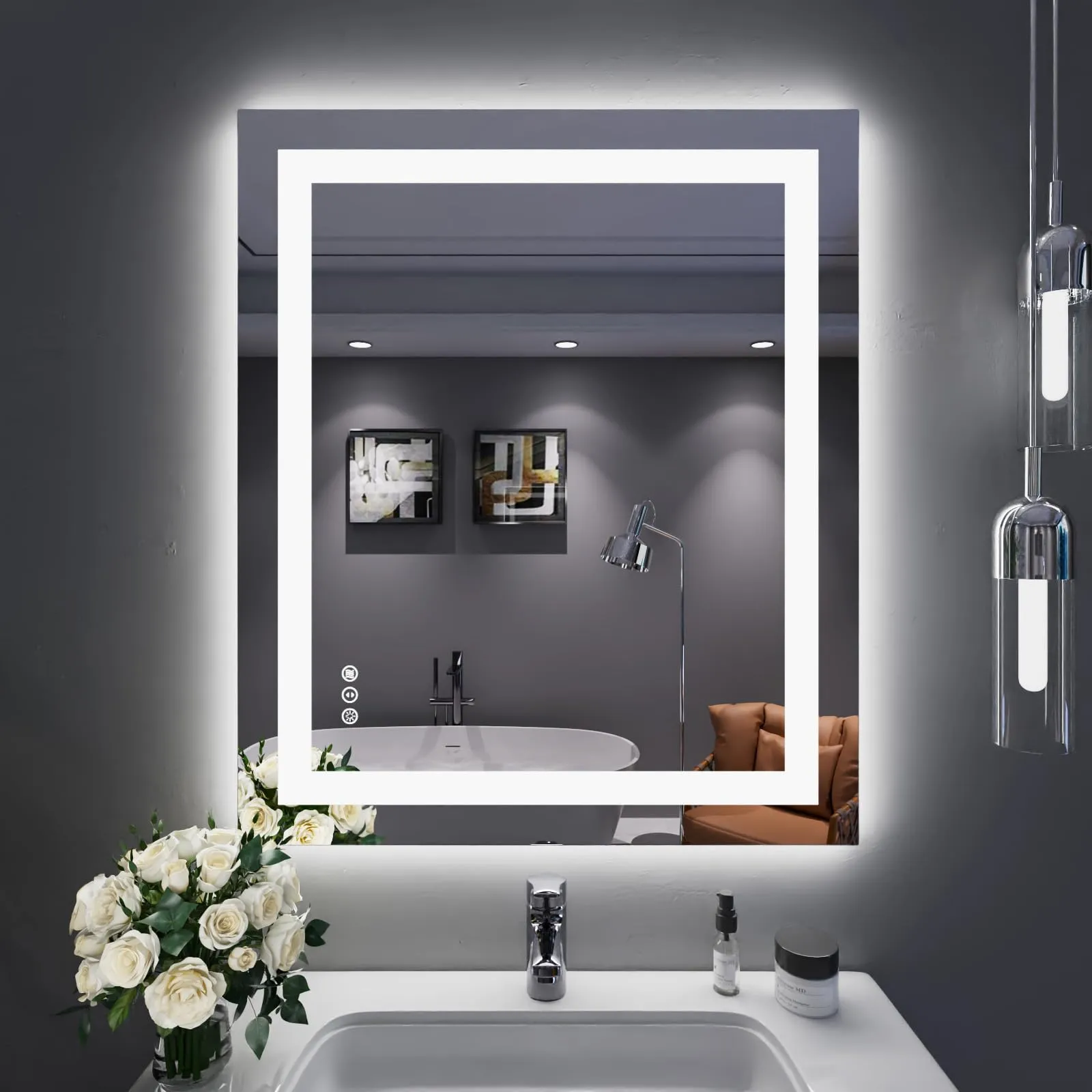 LED Mirror with Front & Backlit  20 to 55 in