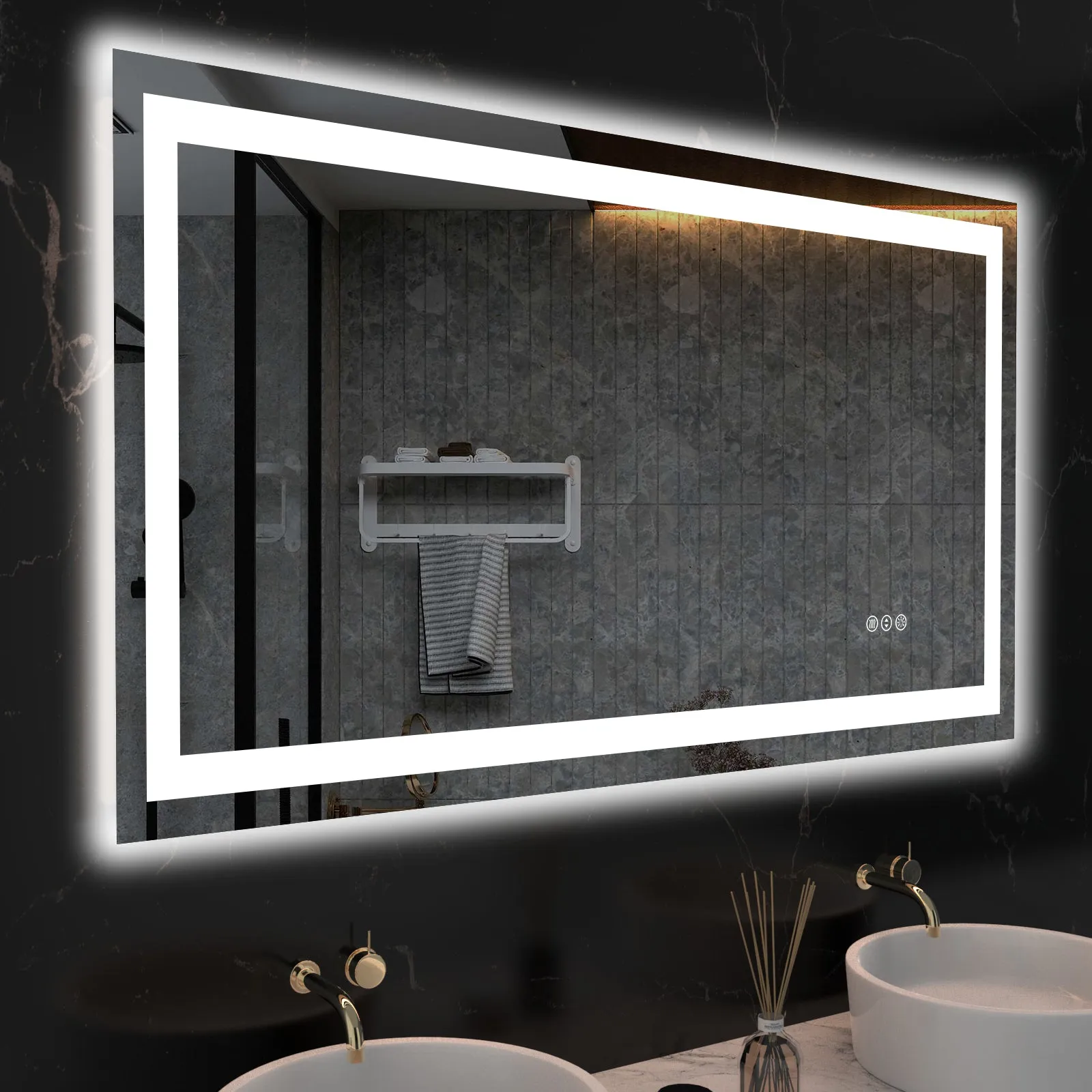 LED Mirror with Front & Backlit  20 to 55 in