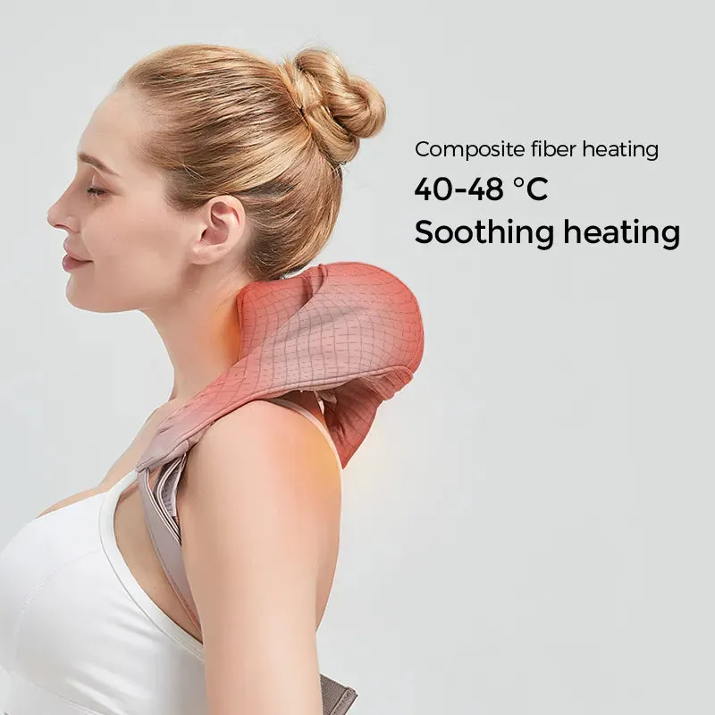 MARESE Electric Neck and Shoulder Massager Shawl Shiatsu Kneading Massage With Heat For Pain Relief Rechargeable Wireless