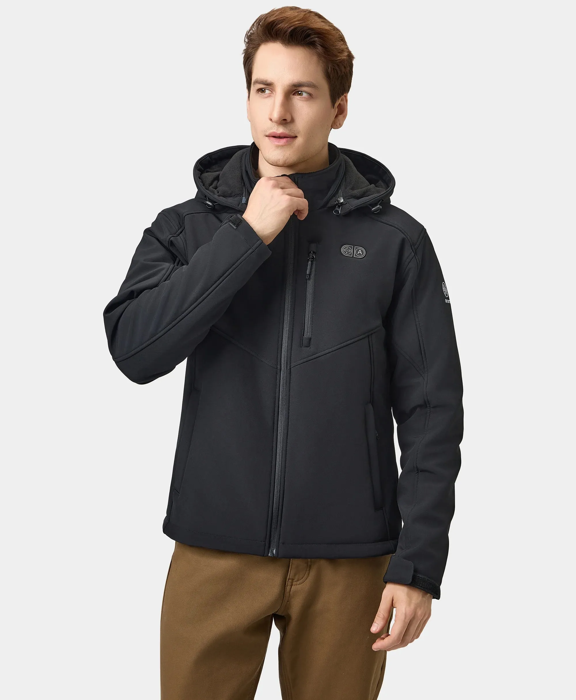 Men's Heated Dual Control Jacket with 5 Heating Zones (Chest Heating)