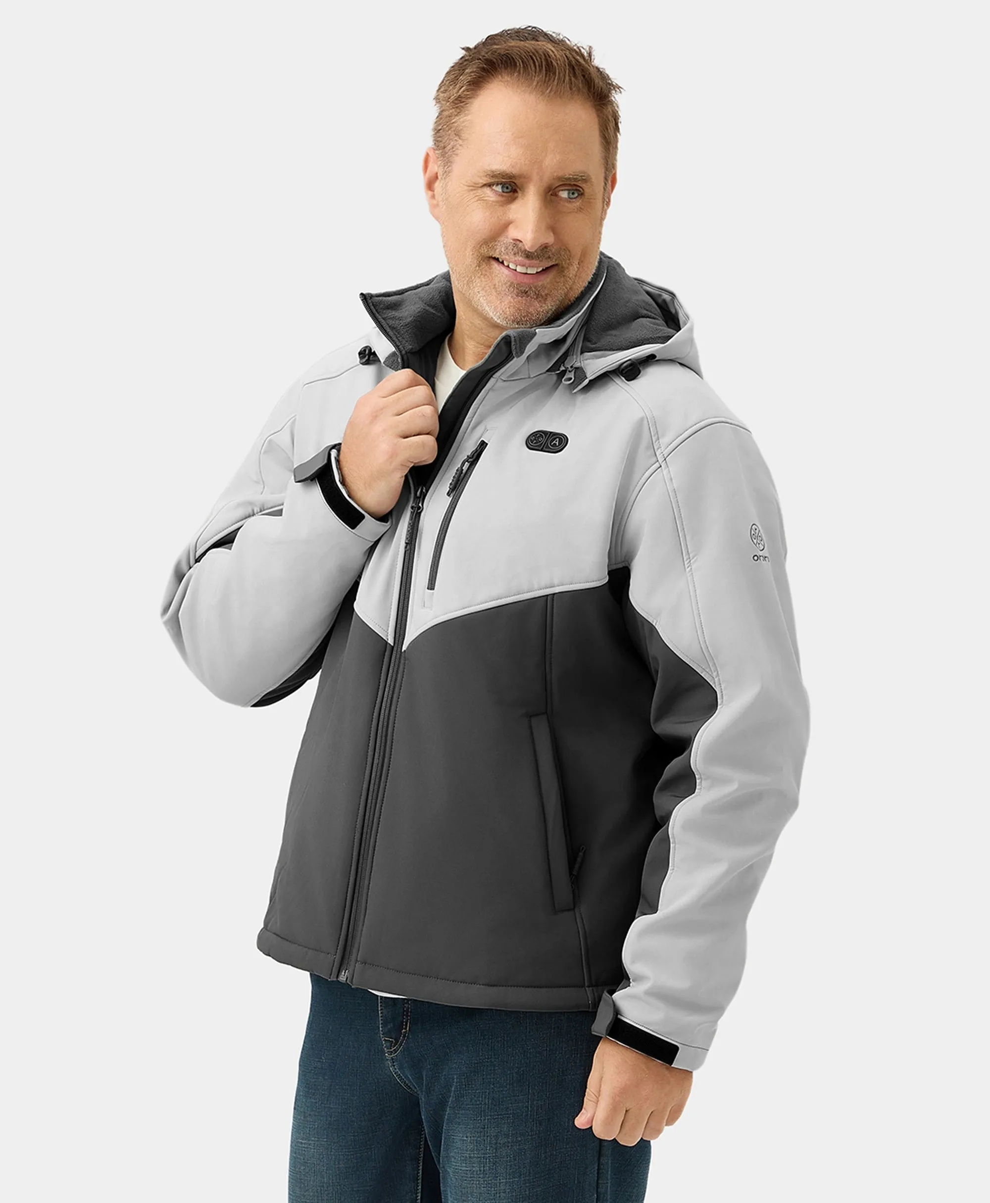 Men's Heated Dual Control Jacket with 5 Heating Zones (Chest Heating)