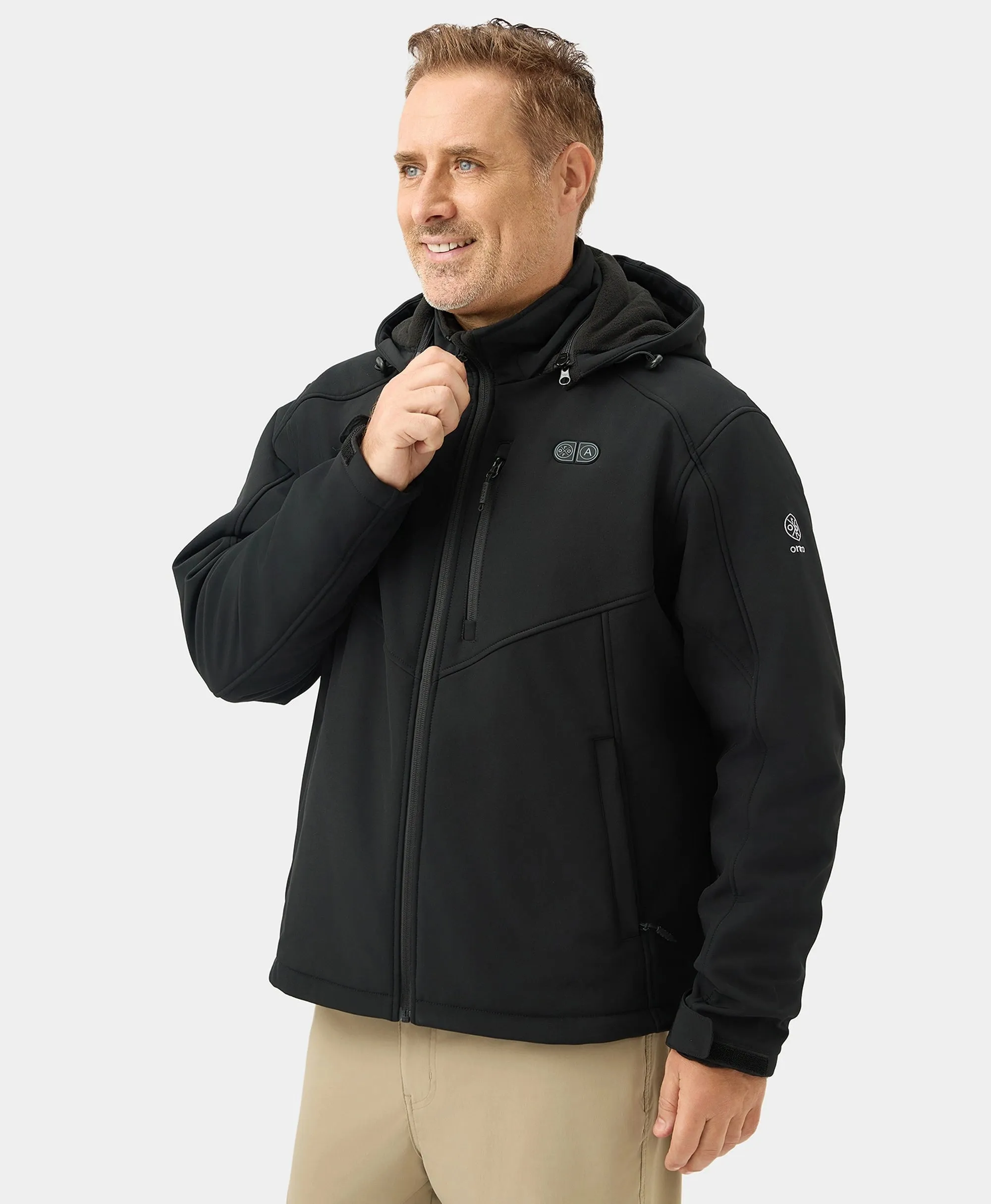 Men's Heated Dual Control Jacket with 5 Heating Zones (Chest Heating)