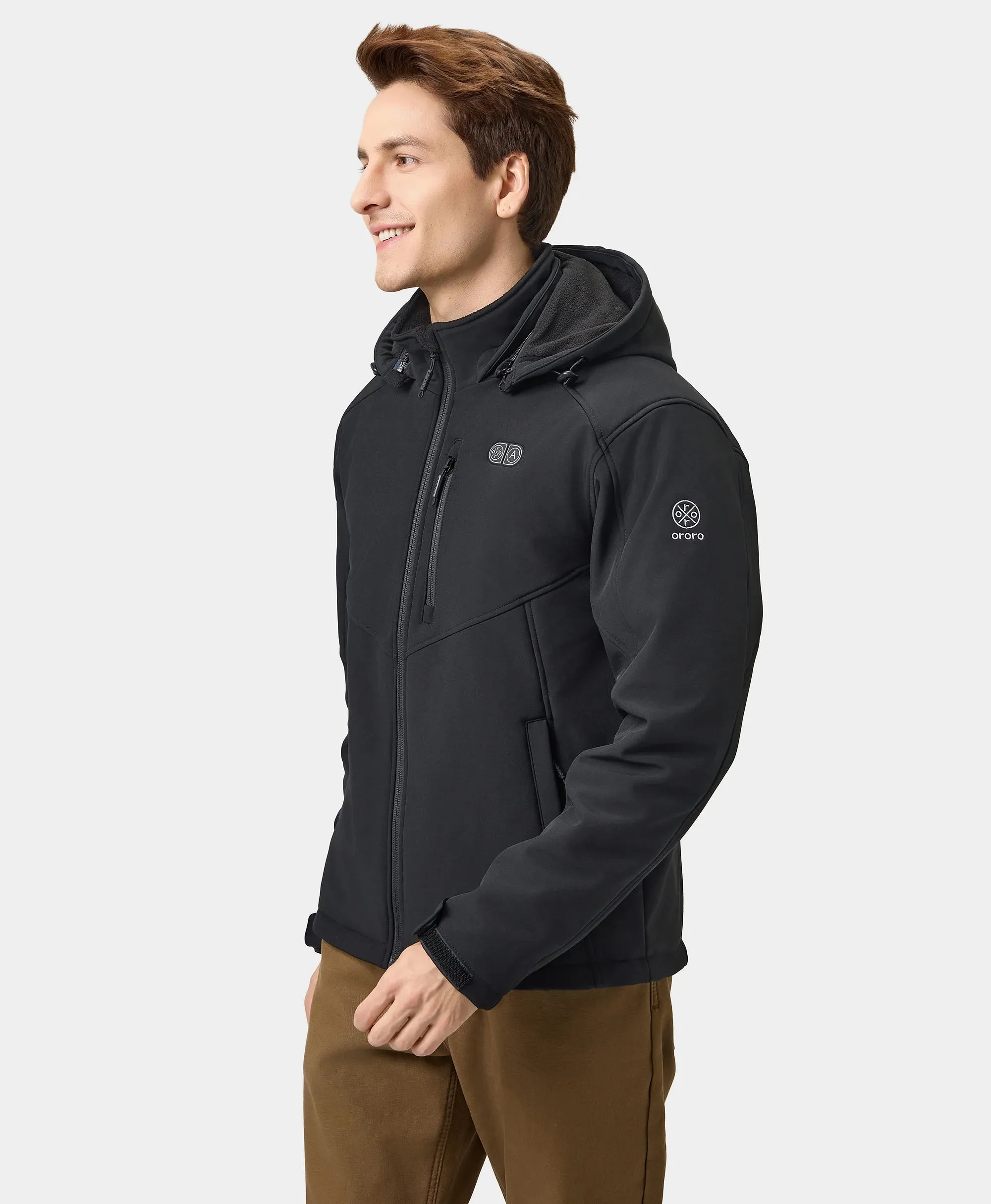 Men's Heated Dual Control Jacket with 5 Heating Zones (Chest Heating)