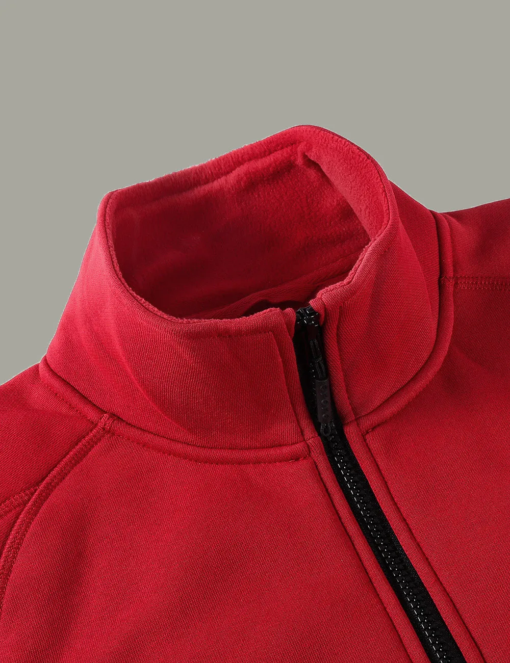 Men's Heated Fleece Jacket - Black/Army Green/Red