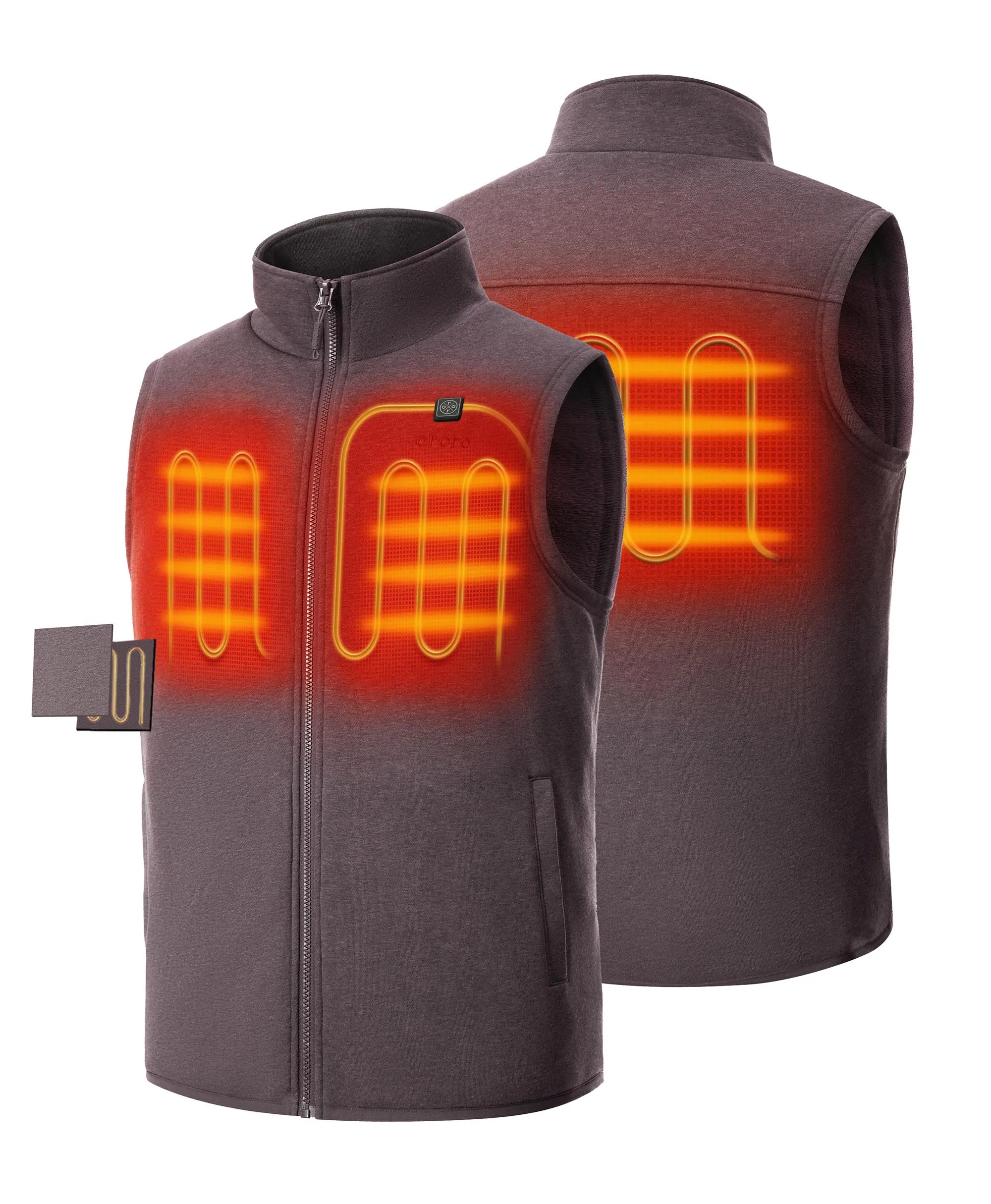 Men's Heated Fleece Vest - New Colors