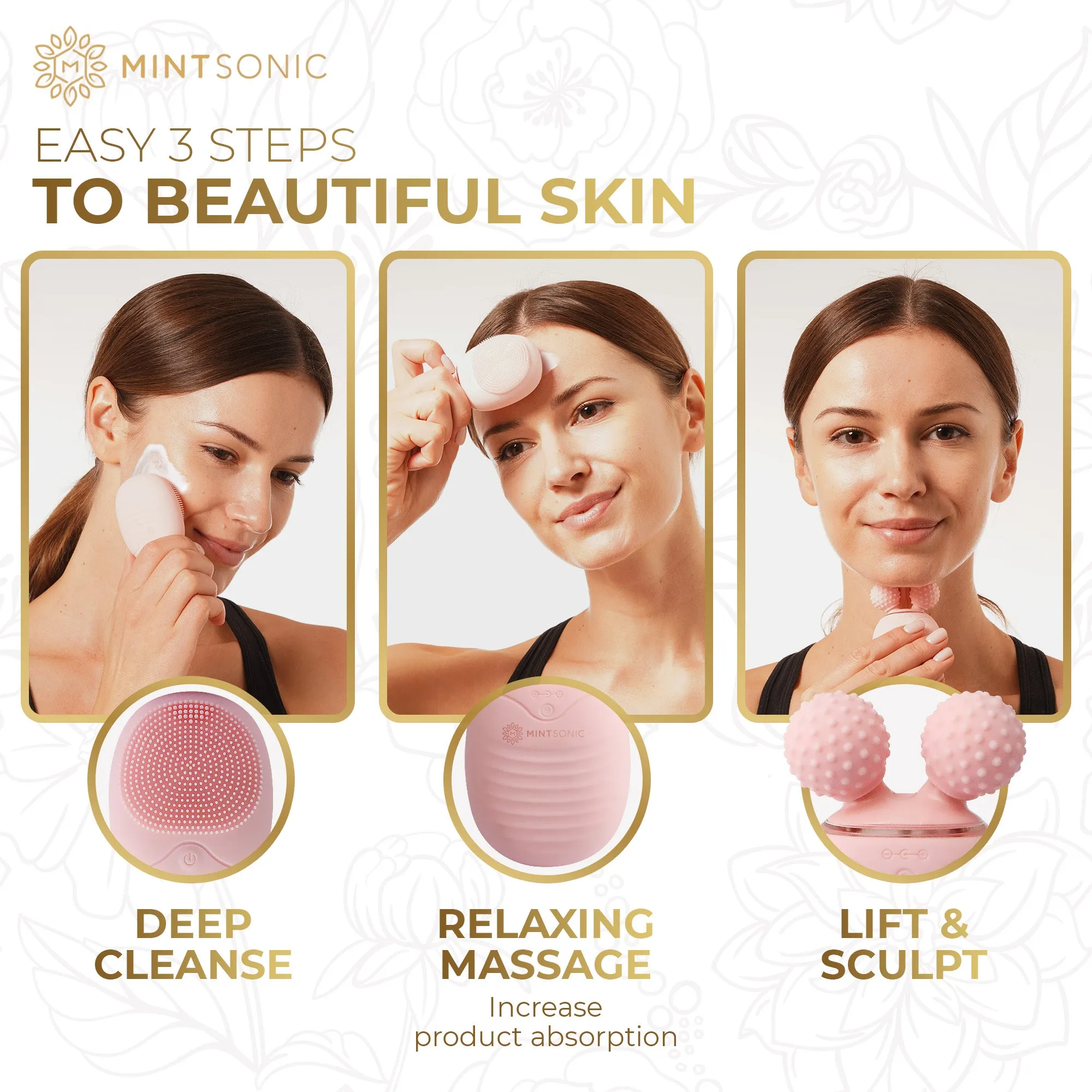 MintSonic V-Lift : Cleanser, Roller & Sculptor