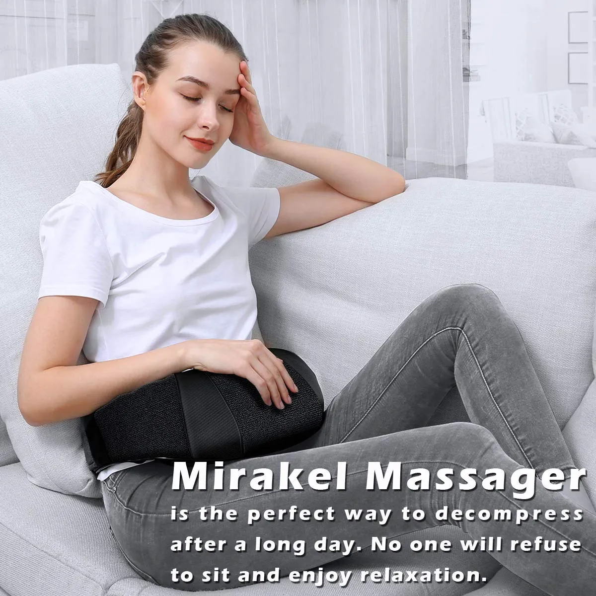 Mirakel Neck Massager, Shiatsu Back Neck Massager with Heat, Electric Shoulder Massager Pillow for Neck, Back, Shoulder, Foot, Leg, Muscle Pain Relief, Christmas, Fathers, Mothers Day, Birthday Gifts