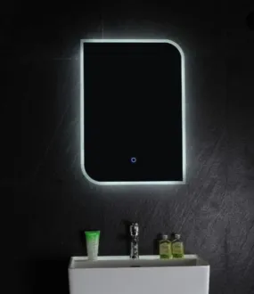 MORADABAD INTERNATIONAL Rectangle Wall Mounting Led Mirror with Bathroom,Light Mirror for Wash Besin,Size 18X24 inch|Mirror with Light 3 Tone (Cool White, Natural White, Warm White).