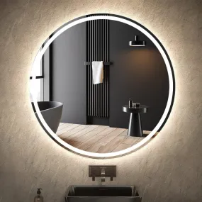 MORADABAD INTERNATIONAL Round Wall Mounting Led Mirror with Bathroom,Light Mirror for Wash Besin,Size 24X24 inch|Mirror with Light 3 Tone (Cool White, Natural White, Warm White)