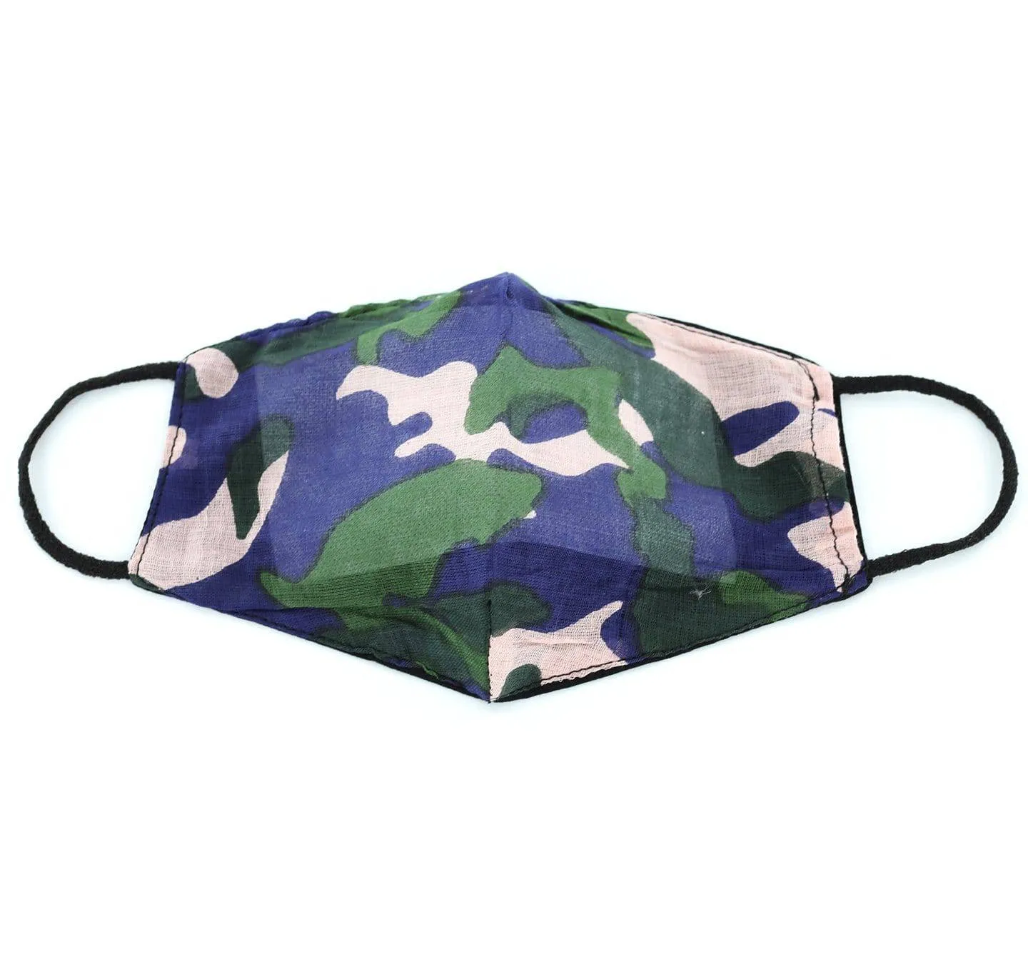 Multi Color Camo Print Face Mask