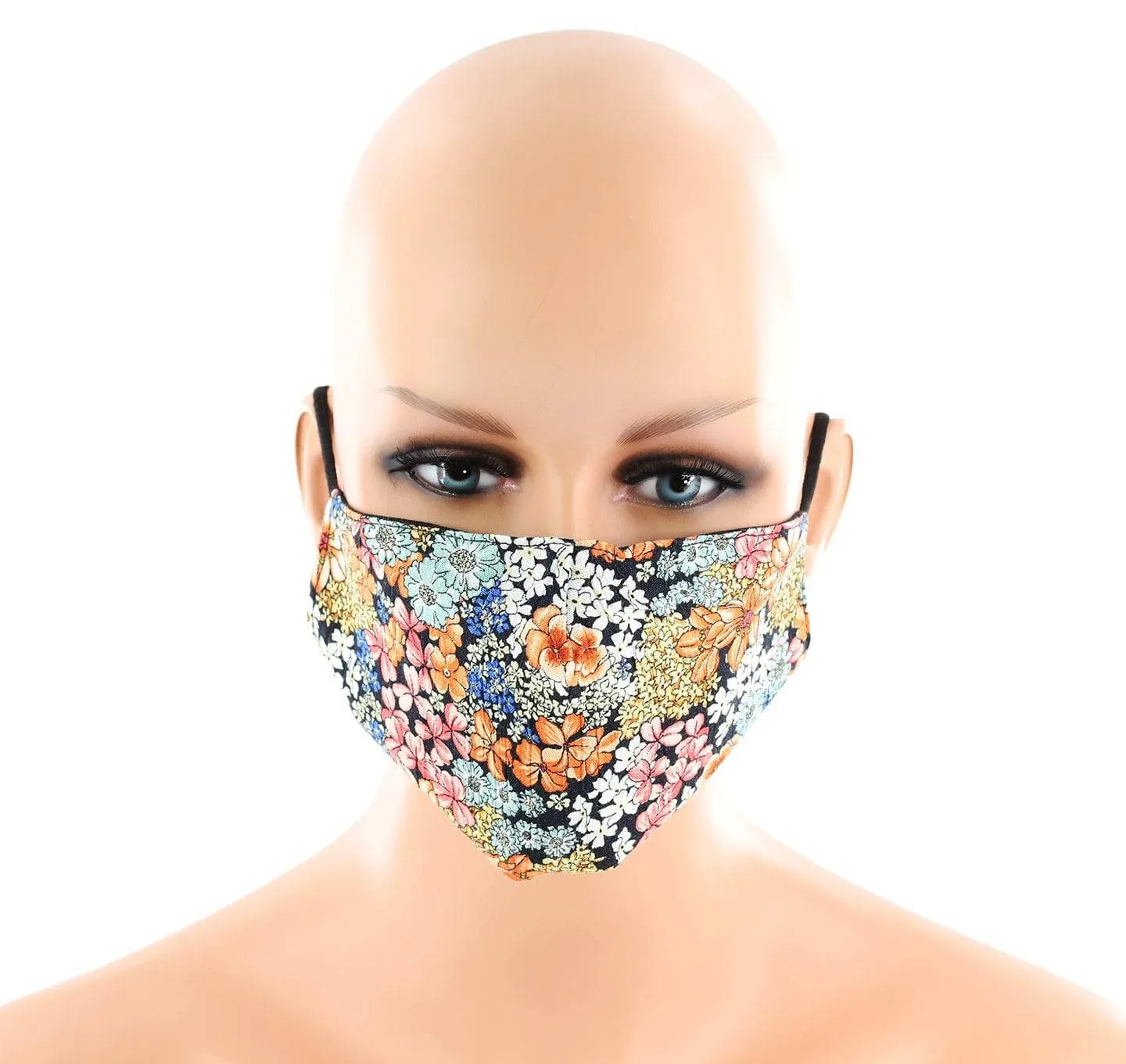 Multi Colored Floral Print Face Mask