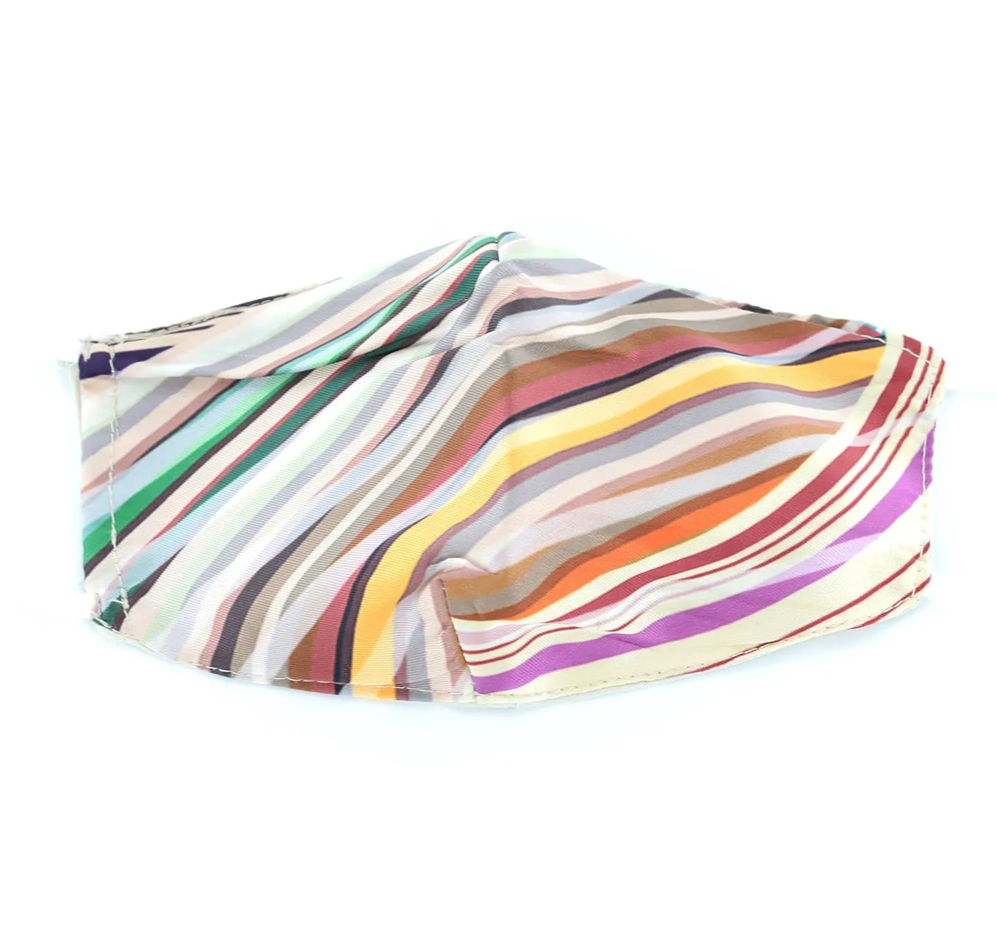 Multi Colored Stripe Print Face Mask