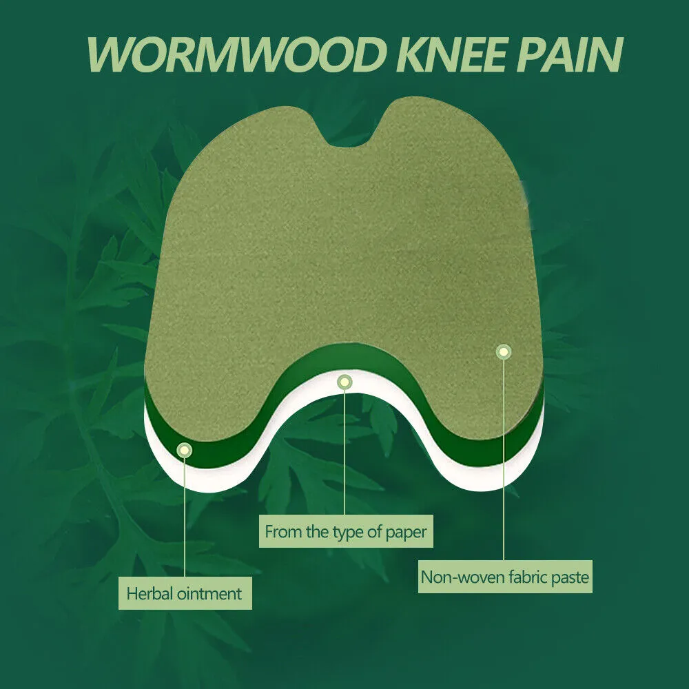 Natural Wormwood Knee & Joint Ache Relief Patches, 12pcs