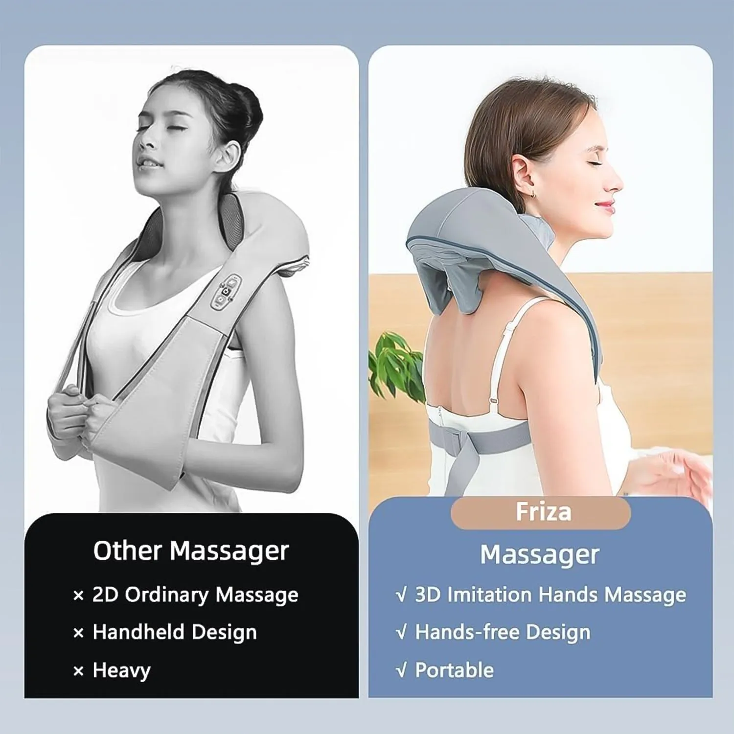 Neck & Shoulder Massagers with Heat, Electric Rechargeable (1 Pc)