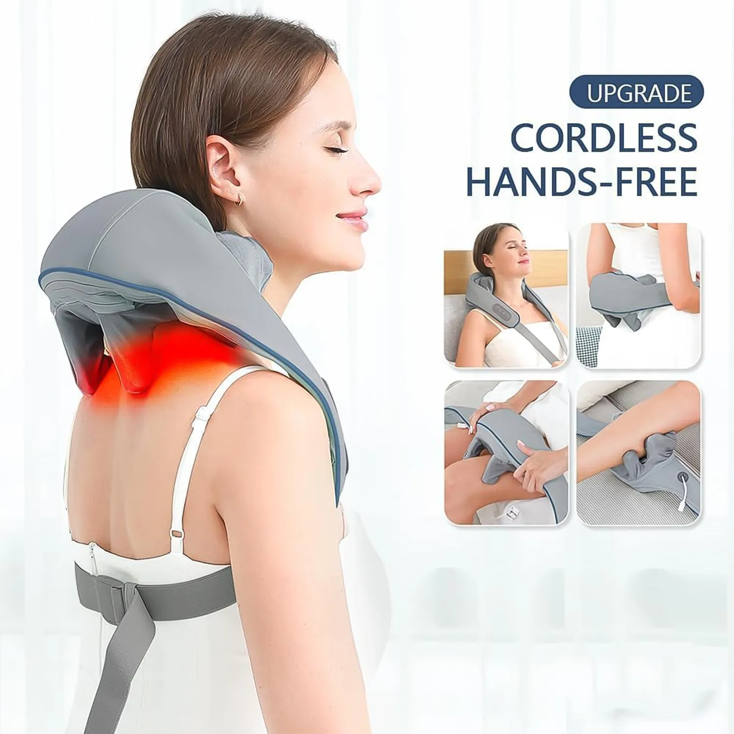 Neck & Shoulder Massagers with Heat, Electric Rechargeable (1 Pc)