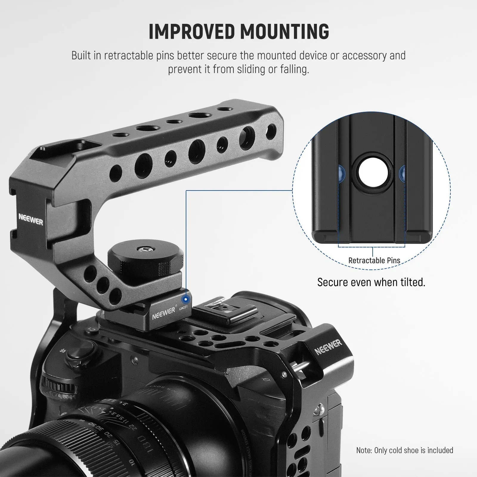 NEEWER UA031 2 Pack Cold Shoe Mount Adapter