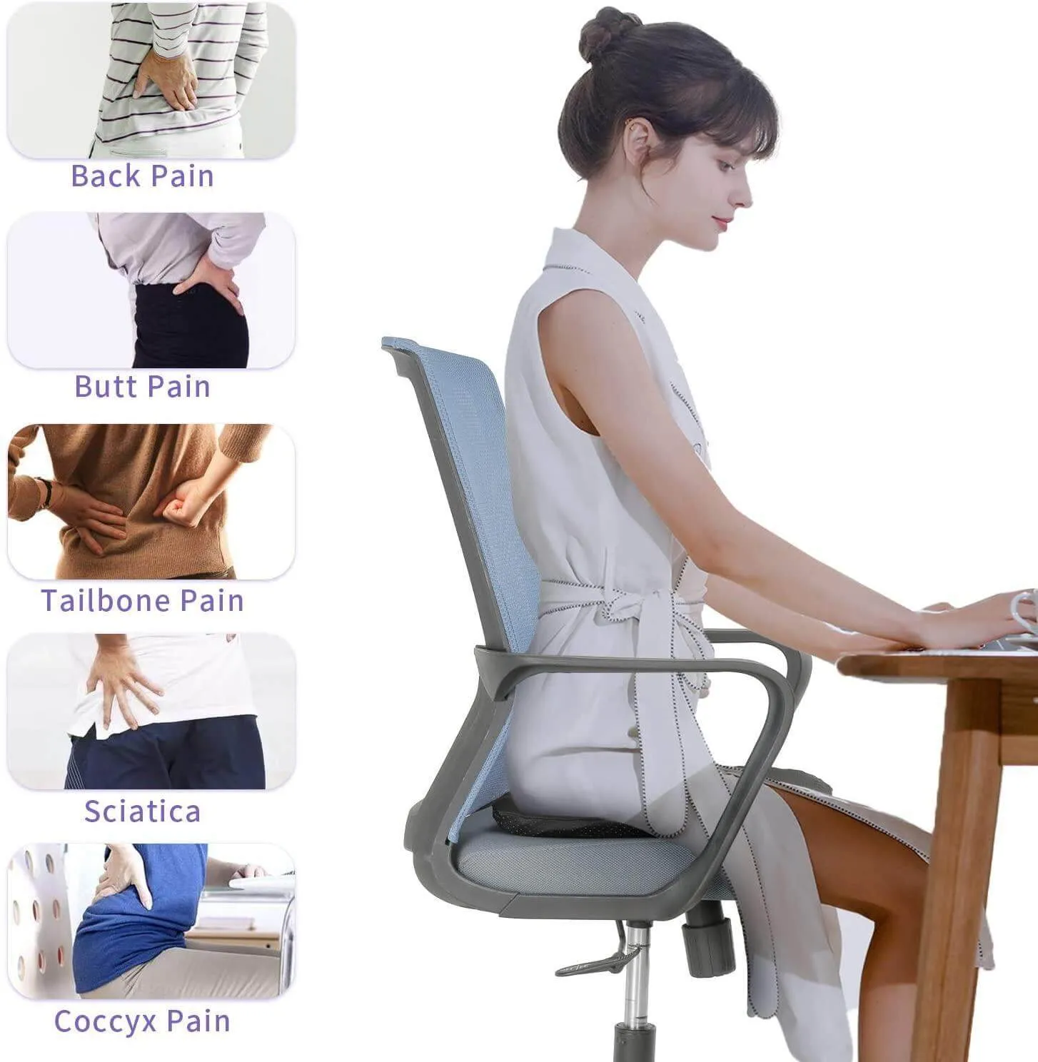 Non-Slip Breathable Gel Seat Cushion