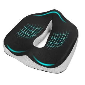 obliq Orthopaedic Coccyx Pillow Tailbone Seat Cushion with Non-Slip High Density Memory Foam to Relieve Sciatica, Back Pain Relief for Chair, Wheel Chair, Car, multi color