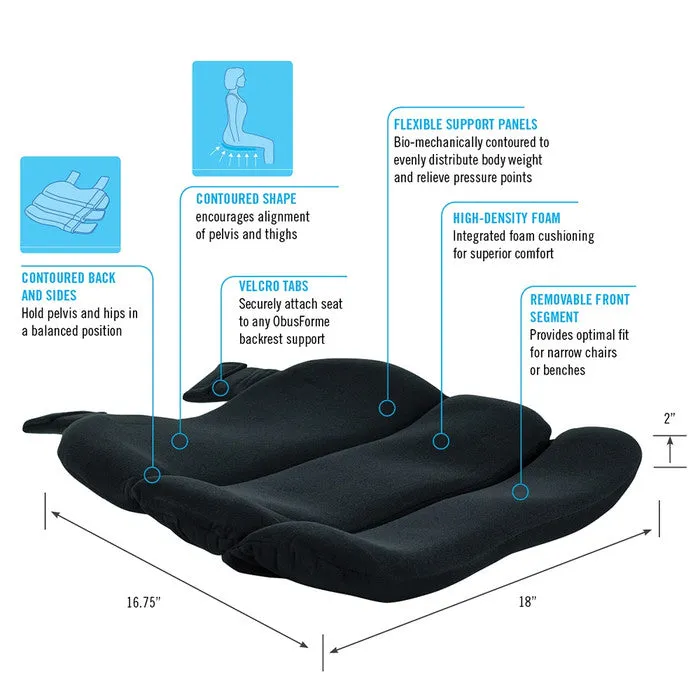 Obus Forme Contoured Seat Cushion - Black