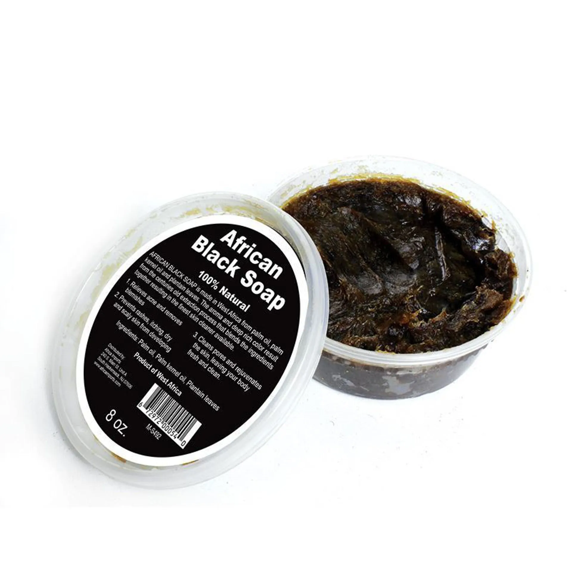 Organic African Raw Black Soap Paste, 8 oz.