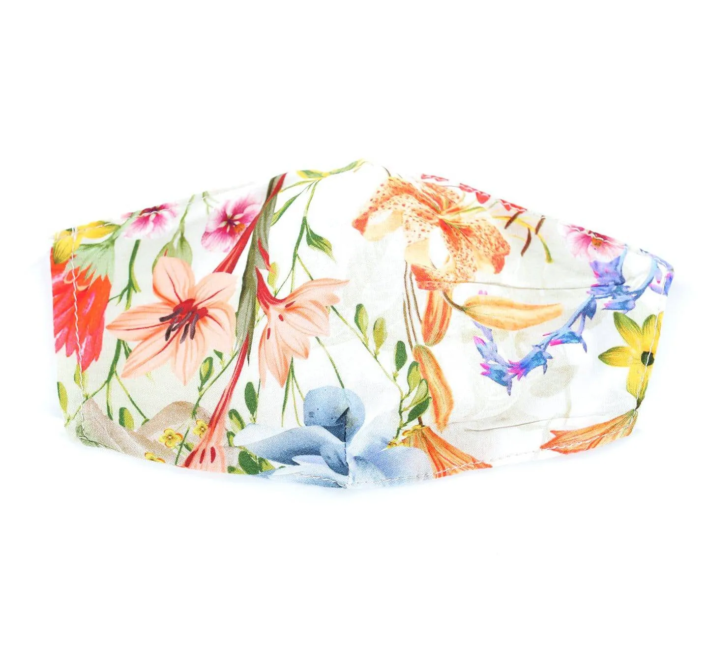 Oversized Multi Floral Print Face Mask