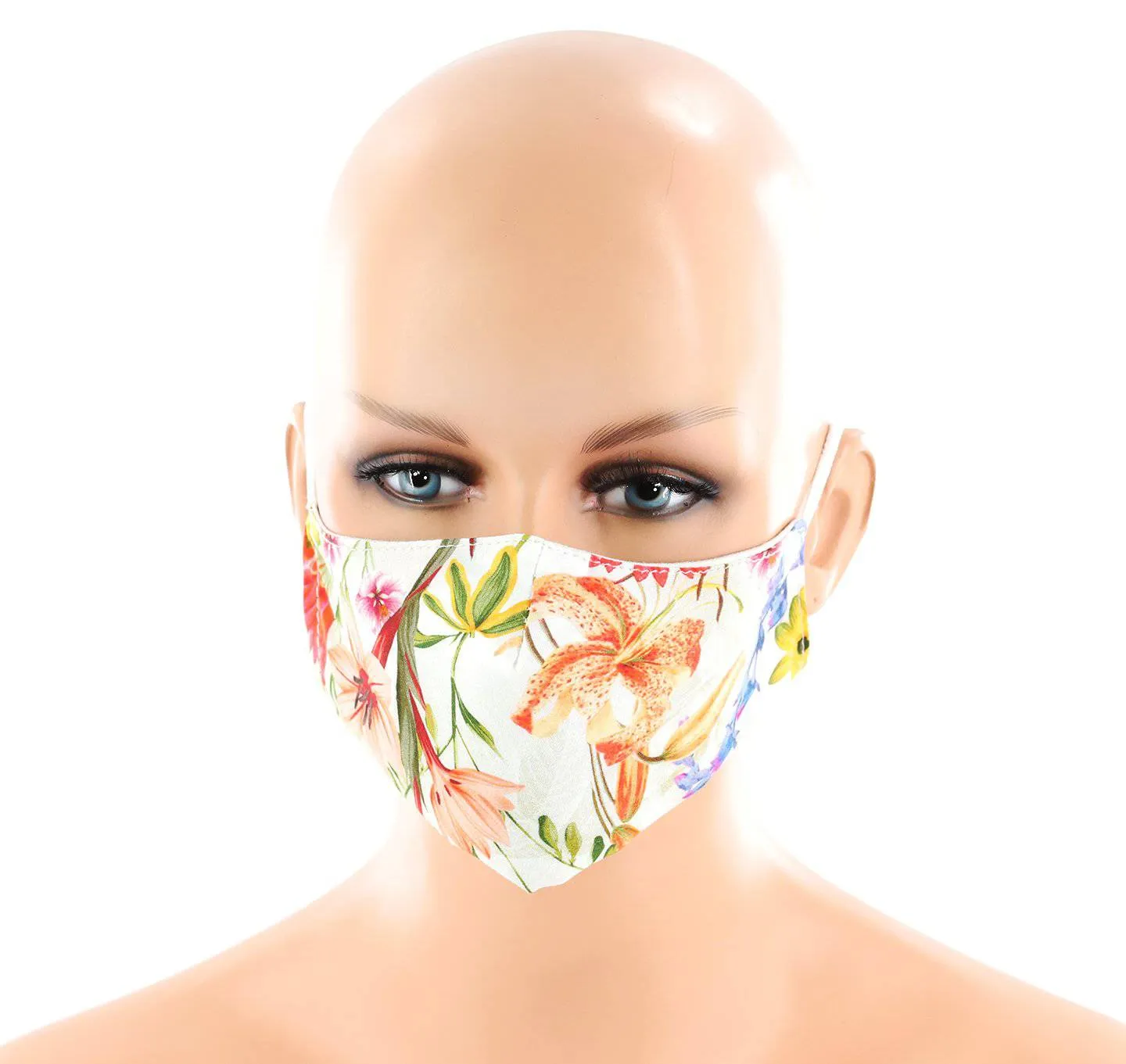 Oversized Multi Floral Print Face Mask