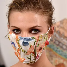 Oversized Multi Floral Print Face Mask