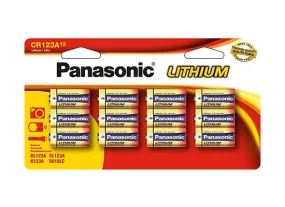 Panasonic CR123PA12B 3.0 Volt Lithium Battery - 12 Pack