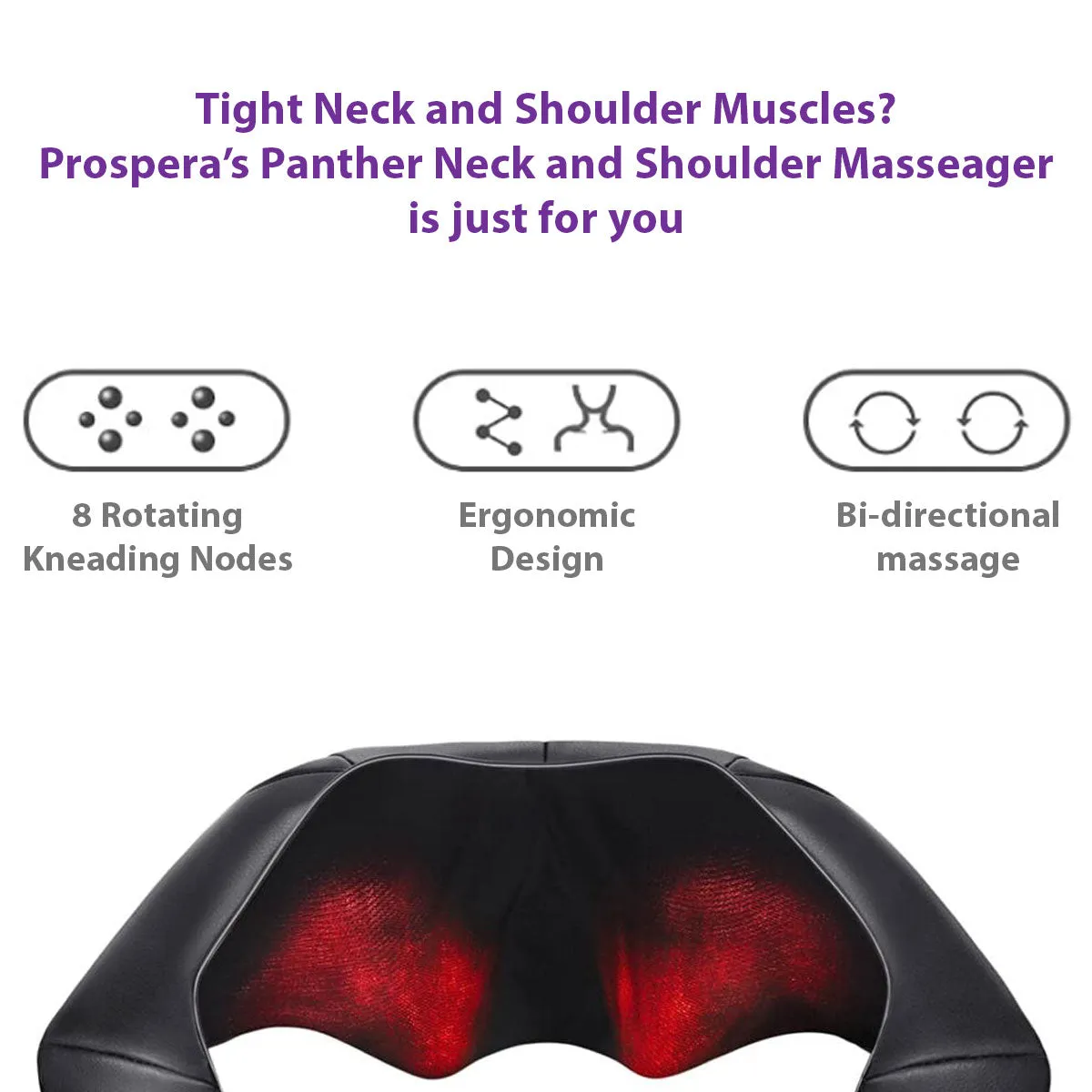 Prospera ML009 Panther Neck and Shoulder Massager with Heat