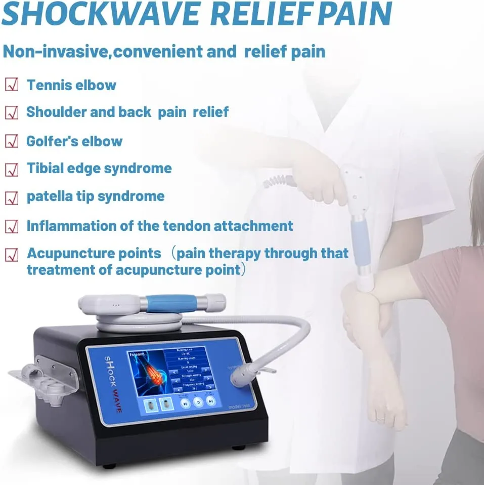 Shockwave Therapy Machine for ED and Pain Relief I Pneumatic 10 bar Shockwave Device ESWT Shockwave Therapy Machine for Anti-Cell-ulite