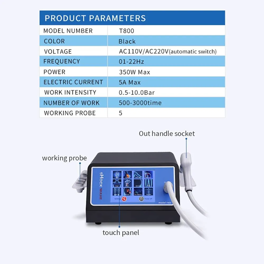 Shockwave Therapy Machine for ED and Pain Relief I Pneumatic 10 bar Shockwave Device ESWT Shockwave Therapy Machine for Anti-Cell-ulite