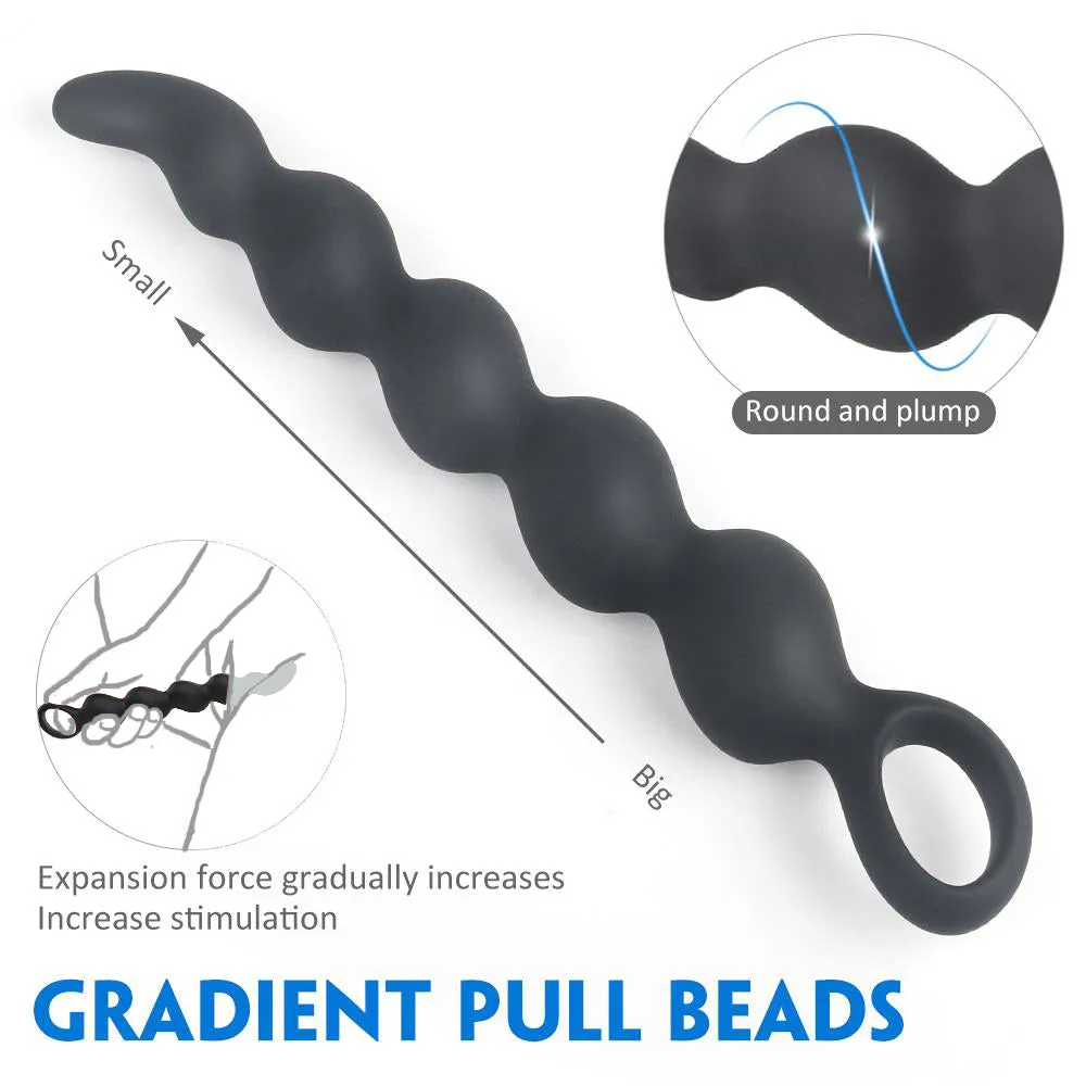 Silicone Anal Beads Prostate Massager Anus Backyard Beads Butt Plug